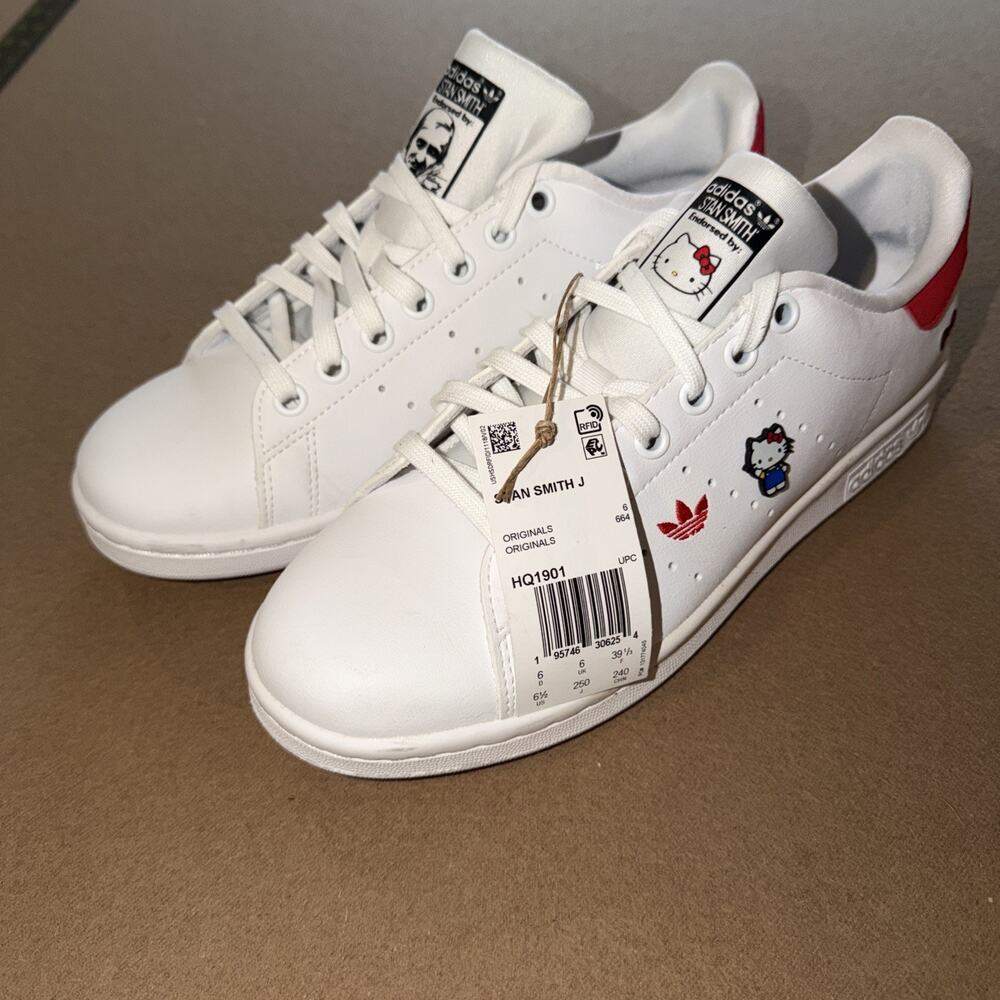 Adidas x HELLO KITTY Stan Smith Classic White Shoe / HQ1901 / 6.5 W7.5